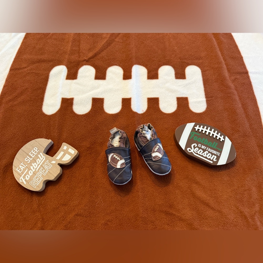 Tommy Tickle leather Football Baby Shoes - Picture 3 of 12